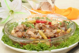 珍珠三椒爆牛蛙 32元