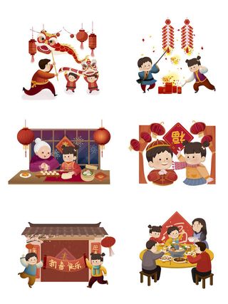 设计创造老虎虎年新年素材