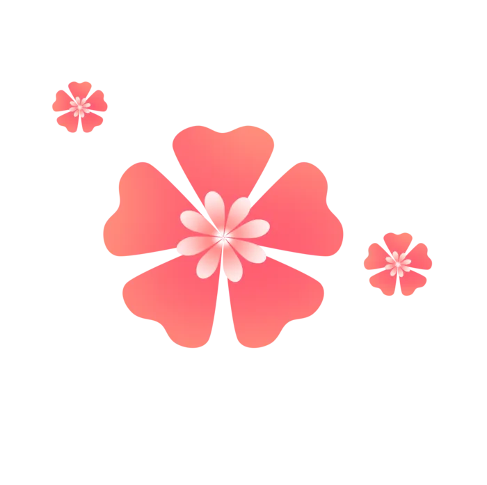 鲜花樱花桃花矢量风格免抠图