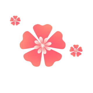 鲜花樱花桃花矢量风格免抠图