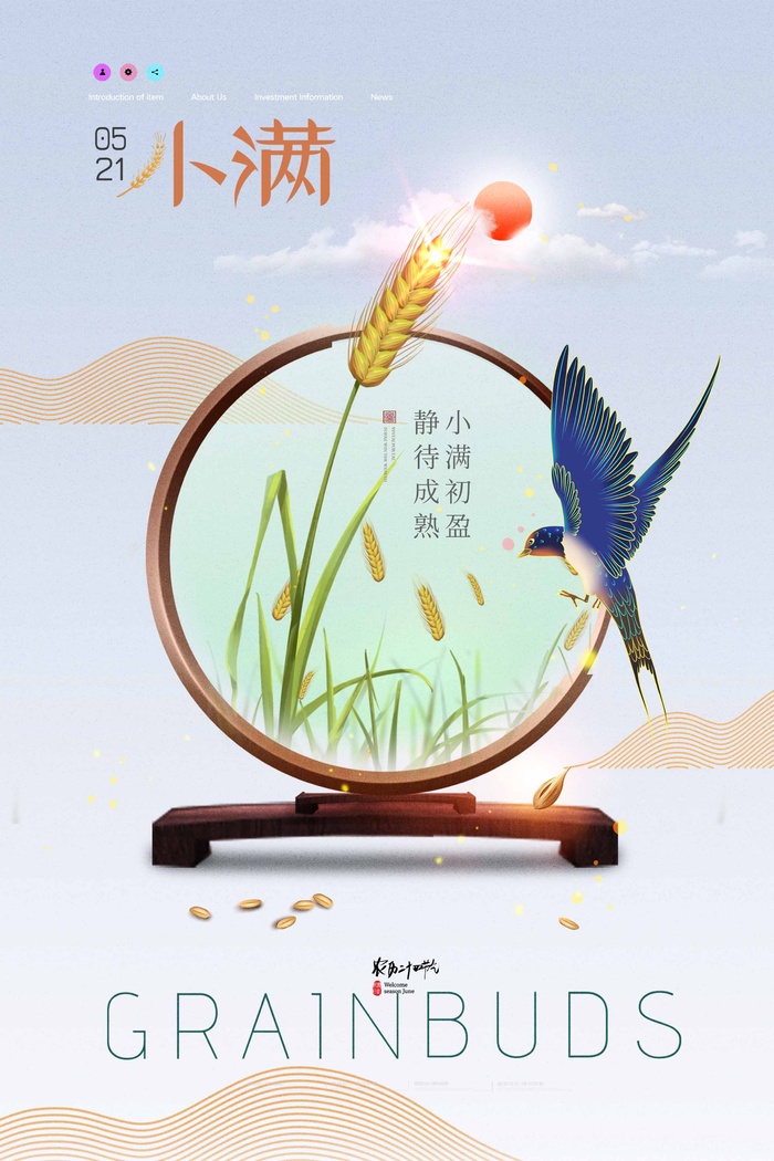小满 小满活动宣传psd模版下载