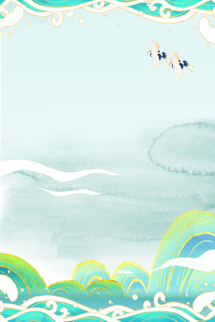 中式古典国潮来袭海报展板宣传背景图PSD设计PS模板素材