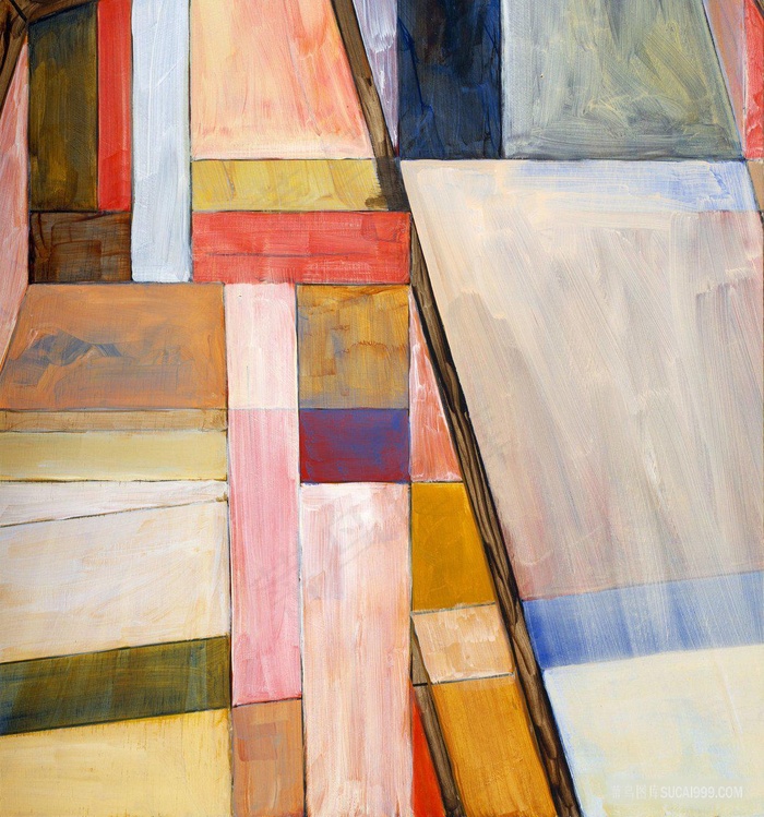 高清抽象几何艺术油画