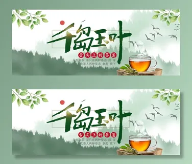 春茶节新茶上市茶叶电商主图banner海报pc端移动端首页模板