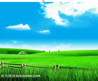 草原上的蓝天白云