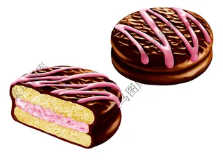 草莓味巧克力夹心饼