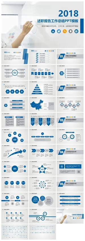 工作汇报 年终总结精美ppt模板预览图