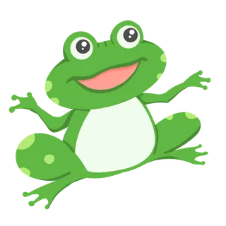 开心青蛙动物手绘卡通
