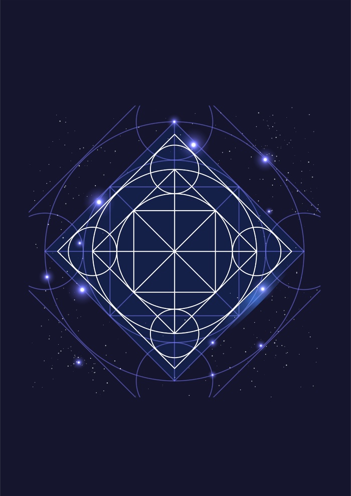 魔法阵宇宙星辰闪光18cdr矢量模版下载
