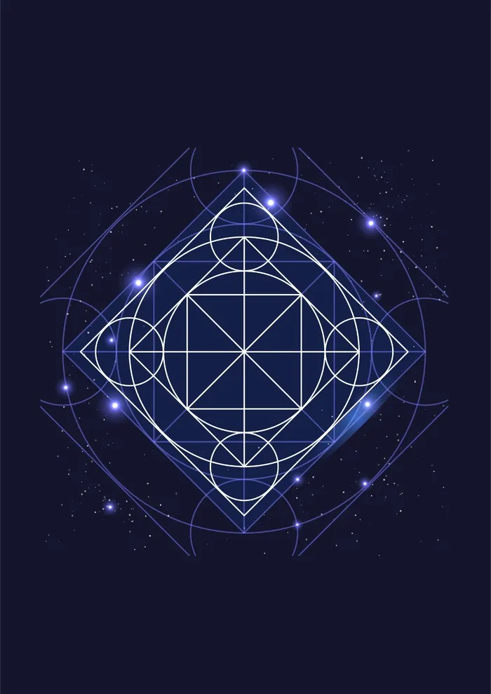 魔法阵宇宙星辰闪光18cdr矢量模版下载