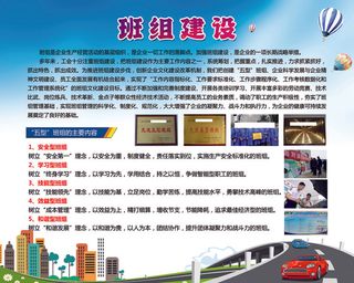 公司班组建设展板