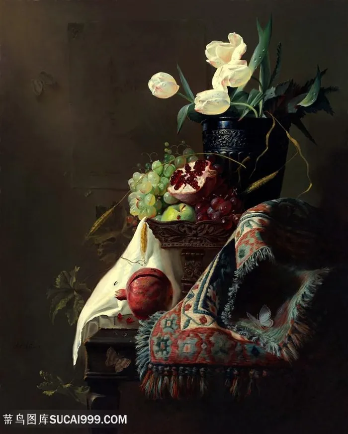 水果花卉静物油画图片