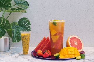 奶茶店水果茶饮品特饮高清图超级水果茶