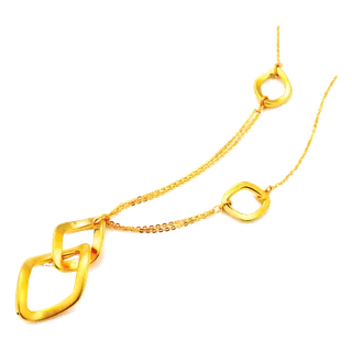 婚嫁几何图形项链黄金首饰免扣素材