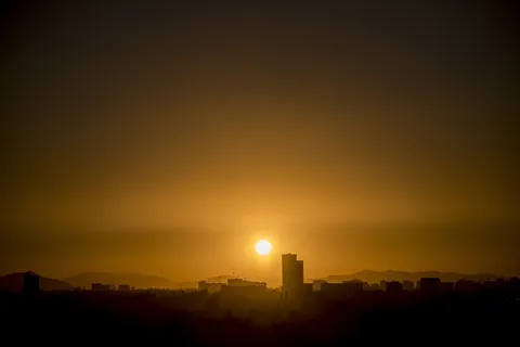 城市日落景观图片 城市日落景观图片