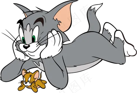 彩色动漫猫和老鼠图片