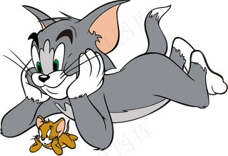 彩色动漫猫和老鼠图片