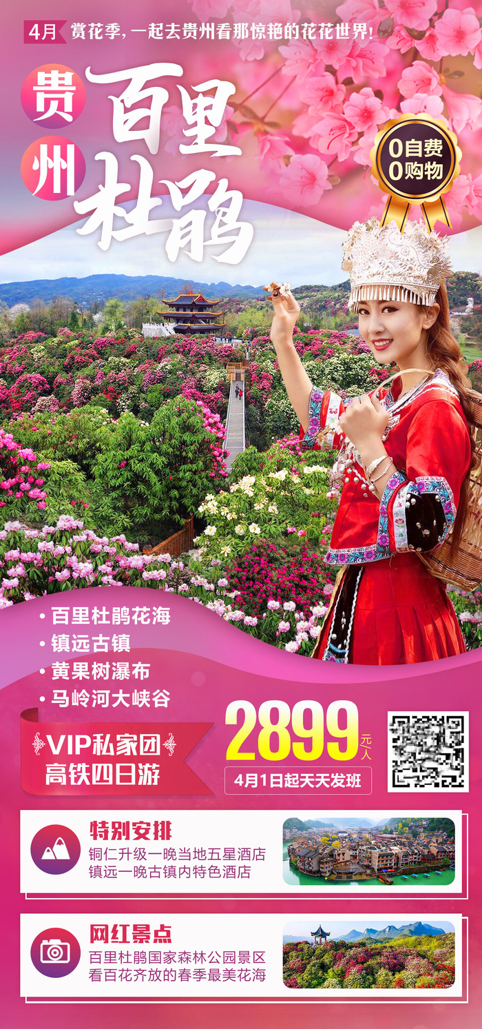 贵州百里杜鹃psd模版下载
