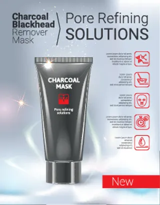 化妆品使用说明书彩妆科幻底图