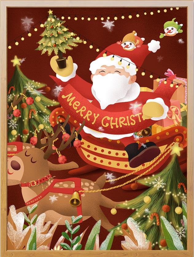 圣诞节插画快乐圣诞老人