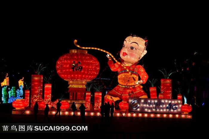 福娃挑灯大型花灯