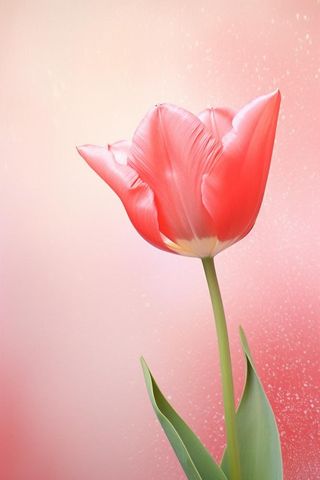 粉色清新郁金香鲜花背景