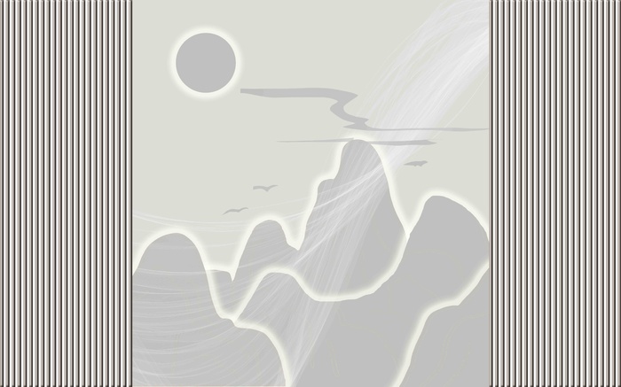 新中式现代背景墙