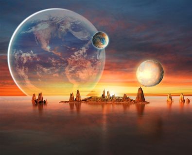 海面太空宇宙行星高清图片