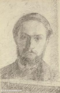 维亚尔手绘素描胡须男士装饰画