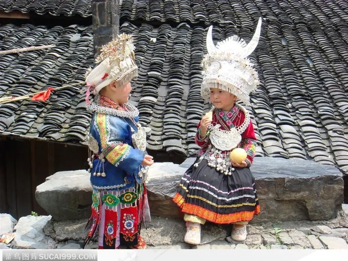 苗族风情-千户苗寨小娃娃