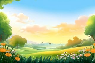 绿色清新户外草地背景