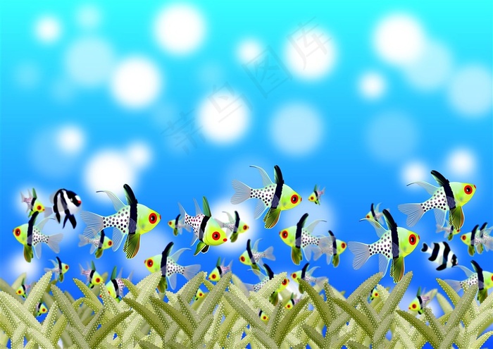 海底世界卡通背景图片