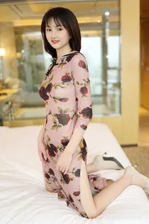 穿着性感旗袍的美女墨韩酒店写真套图