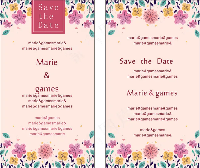 花店名片4cdr矢量模版下载