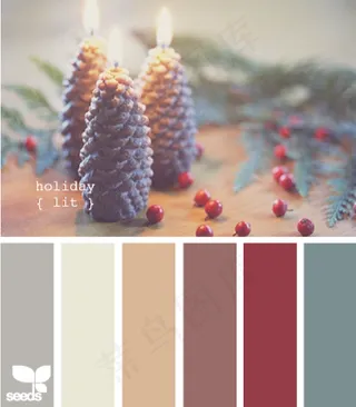 冬天系配色色卡色彩搭配