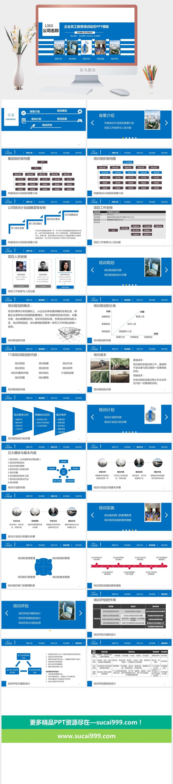 企业员工教育培训动态PPT模板