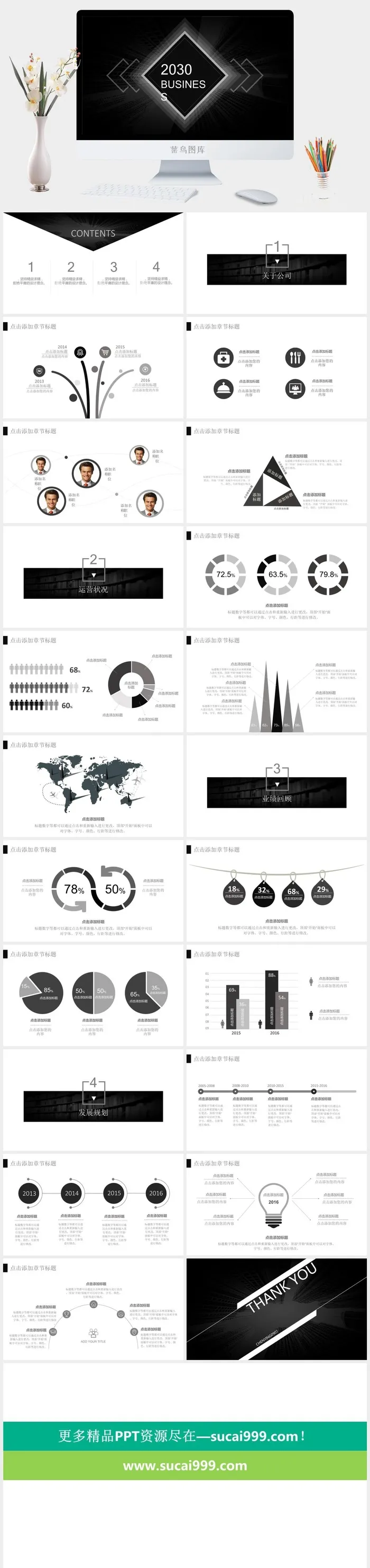 极简黑色商务汇报PPT模板 极简黑色商务汇报PPT模板