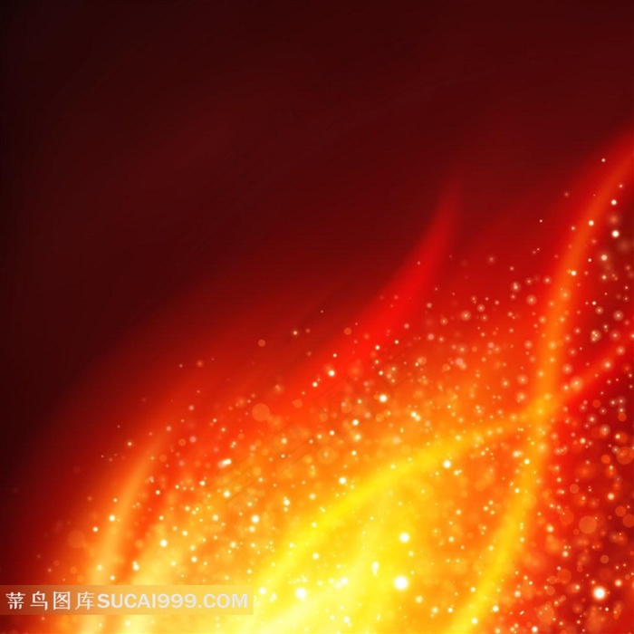 时尚动感橙色光芒背景