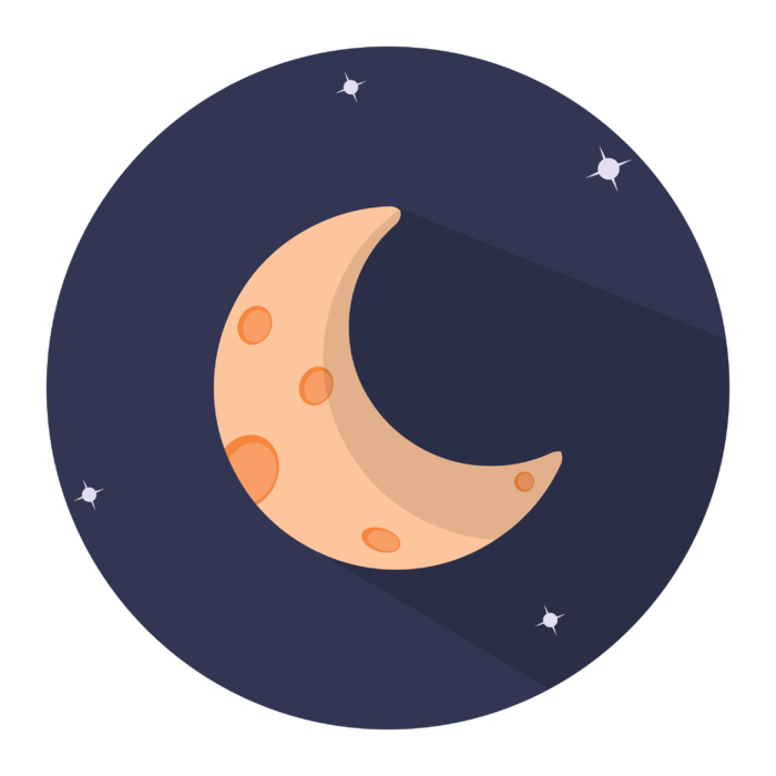 手绘矢量卡通月亮