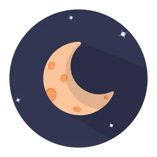 手绘矢量卡通月亮