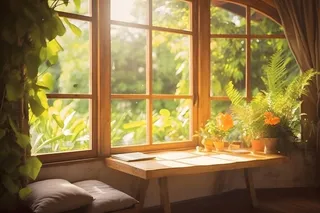 田园室内阳光桌椅