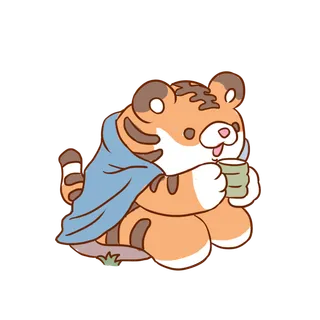 卡通小老虎PNG免抠插画素材可爱动物老虎插画贴图PNG免抠设计素材