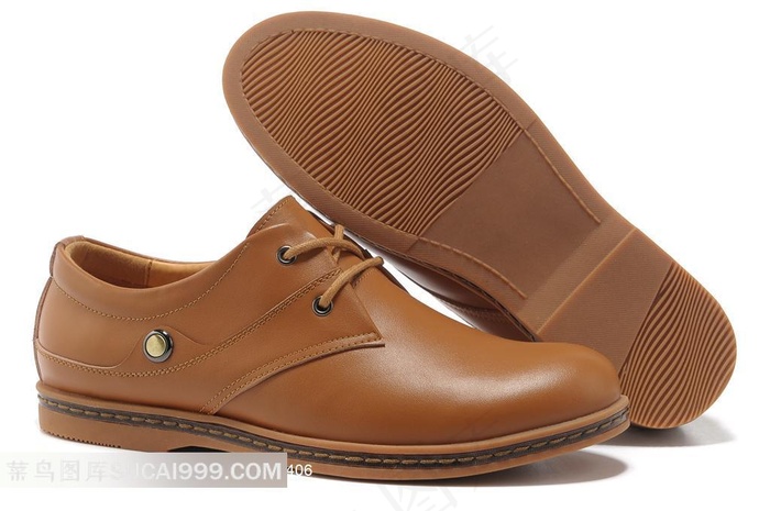 高清棕色男式皮鞋图片