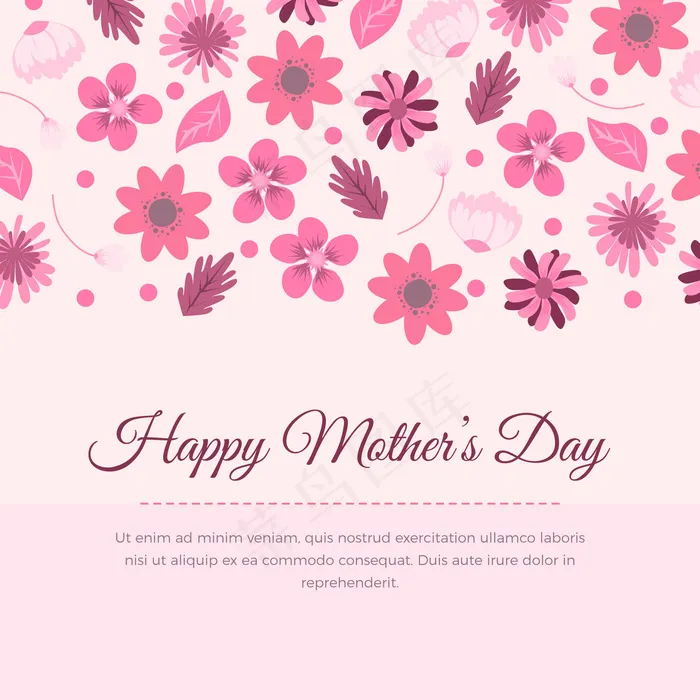 母亲节节日祝福 ai矢量模版下载