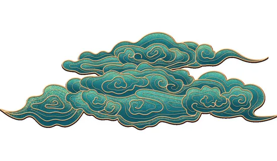 中国风中式国潮敦煌云纹祥云插画图案云朵云彩元素PSDAI设计素材