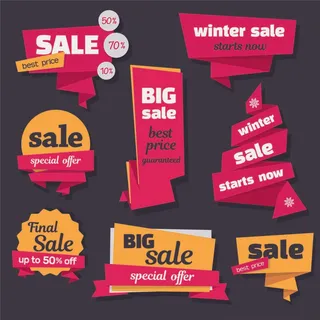 免抠促销打折标签