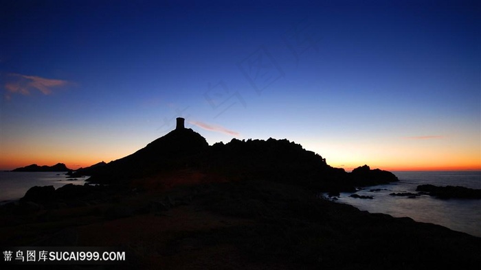 晚霞山脉美景壁纸