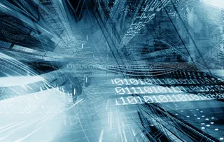 商务蓝灰色信息数码高科技创意背景