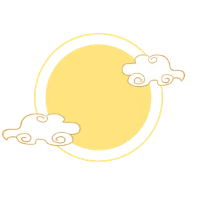 中国风中式传统祥云图案国潮古风边框云纹装饰元素PNG免抠素材图