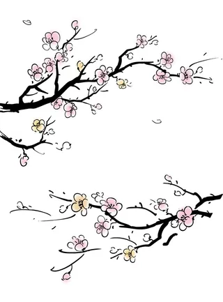 中国山水画水墨图案素材38